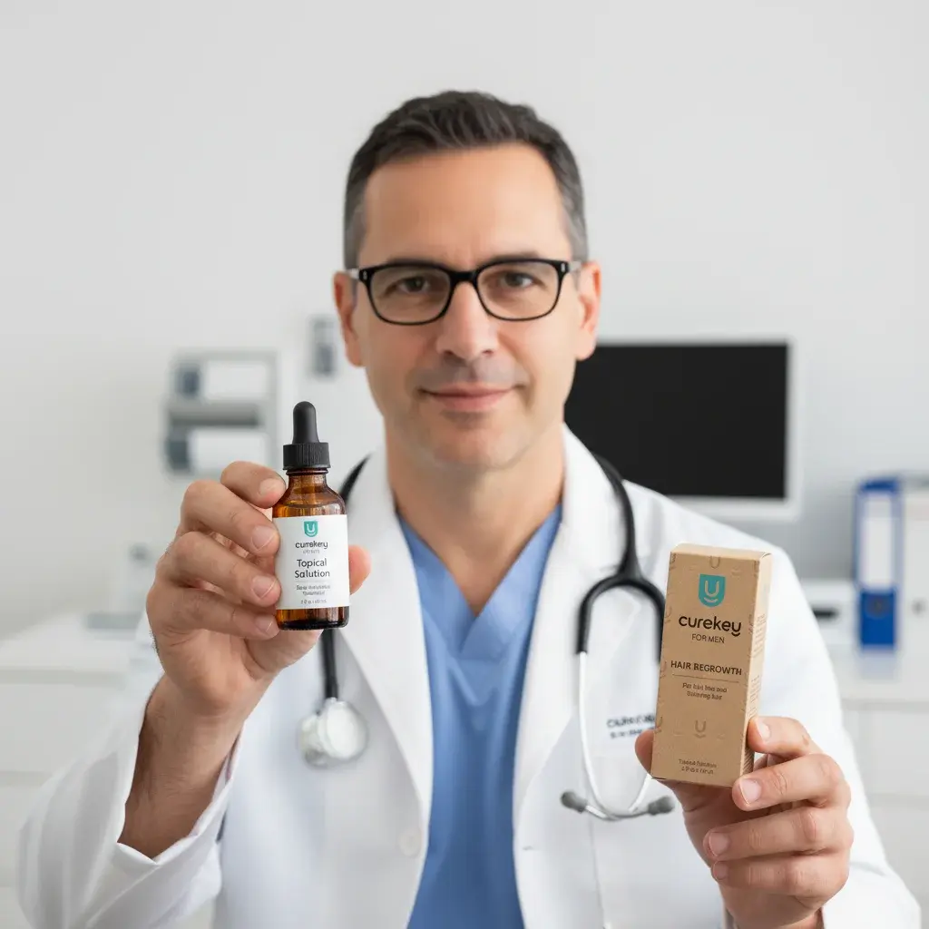 Curekey physician with topical hair-loss treatment